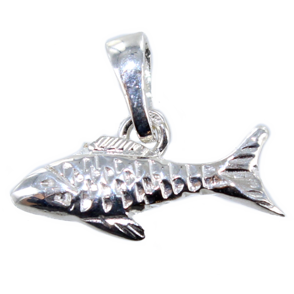 Pendentif Argent Poisson Truite 