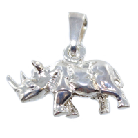 Pendentif Argent Rhinocéros 