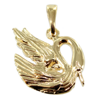 Pendentif Or Jaune Cygne 