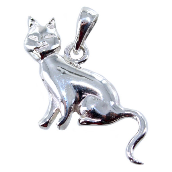 Pendentif Argent Chat 