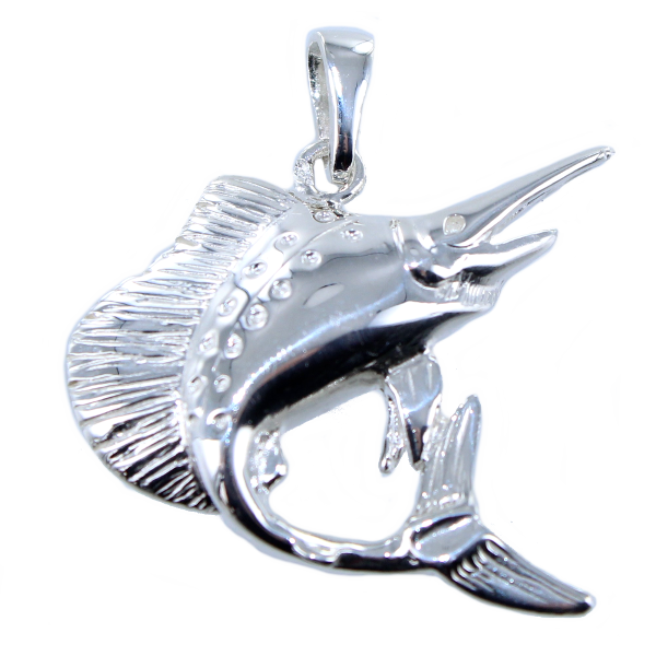 Pendentif Argent Poisson Espadon 