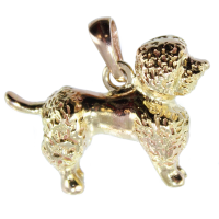 Pendentif Or Jaune Chien Caniche - Taille 2 