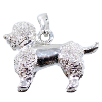 Pendentif Argent Chien Caniche - Taille 2 