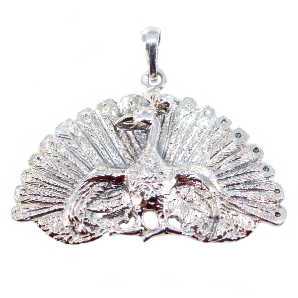 Pendentif Argent Paon 