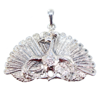 Pendentif Argent Paon 