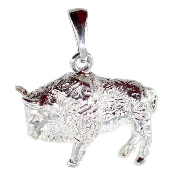 Pendentif Argent Bison - Taille 2 