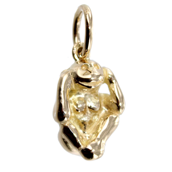 Pendentif Or Jaune Singe Sagesse - Je n'entends rien 