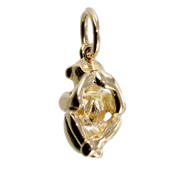 Pendentif Or Jaune Singe Sagesse - Je ne dis rien 