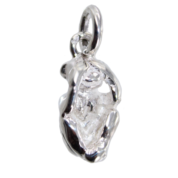 Pendentif Argent Singe Sagesse - Je ne vois rien 