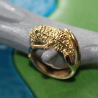 Bague Grenouille aux yeux verts - Image 3 