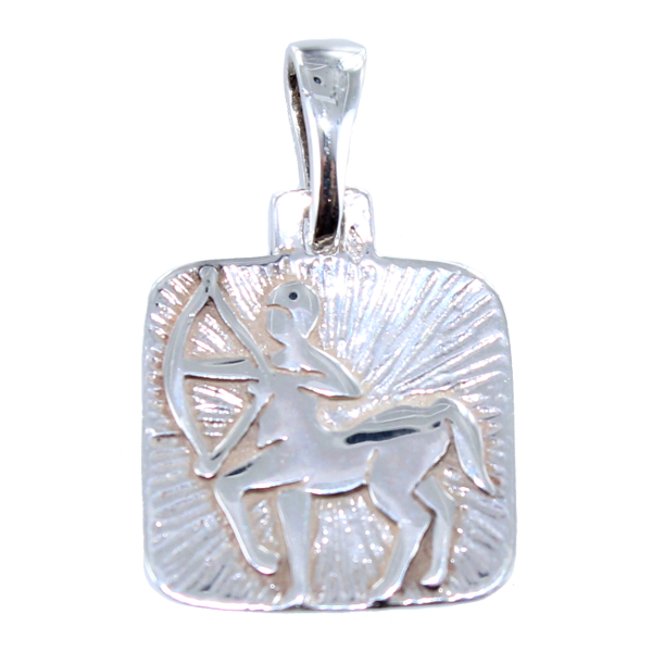 Pendentif Argent Sagittaire Plaque 