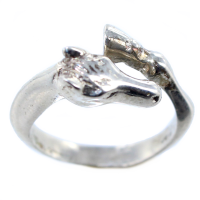 Bague Argent Tête et Sabot - Taille 2 