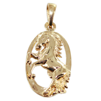 Pendentif Or Jaune Cheval cabré 