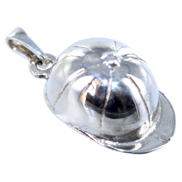 Pendentif Argent Casque d'équitation - Plein volume Taille 2 