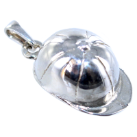 Pendentif Argent Casque d'équitation - Plein volume Taille 2 