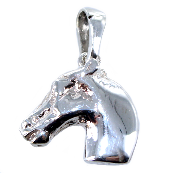 Pendentif Argent Cheval Tête - Taille 1 