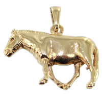 Pendentif Or Jaune Cheval préhistorique 