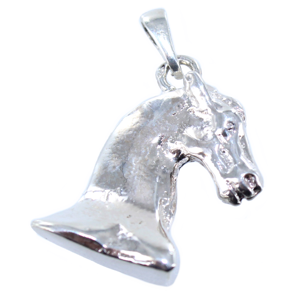 Pendentif Argent Cheval Tête - Taille 2 