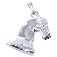 Pendentif Argent Cheval Tête - Taille 2 