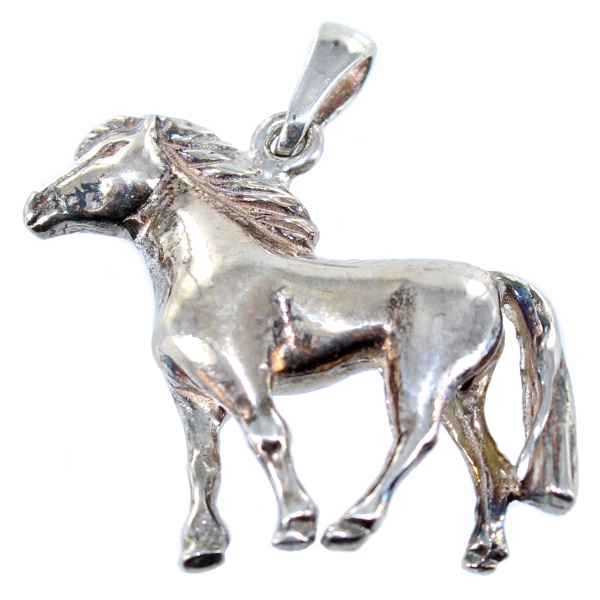 Pendentif Argent Cheval au pas 