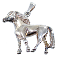 Pendentif Argent Cheval au pas 