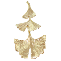 Pendentif Or Jaune Trois feuilles de Ginkgo