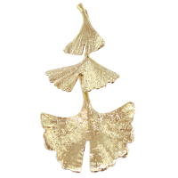 Pendentif Or Jaune Trois feuilles de Ginkgo 