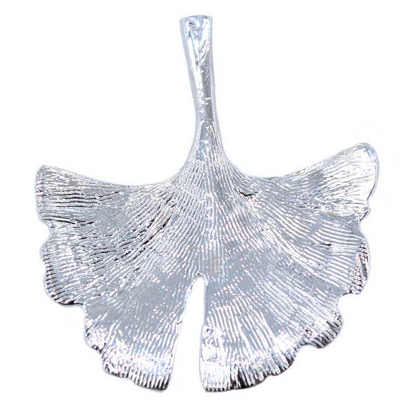 Pendentif Argent Feuille de Ginkgo - Taille 3 