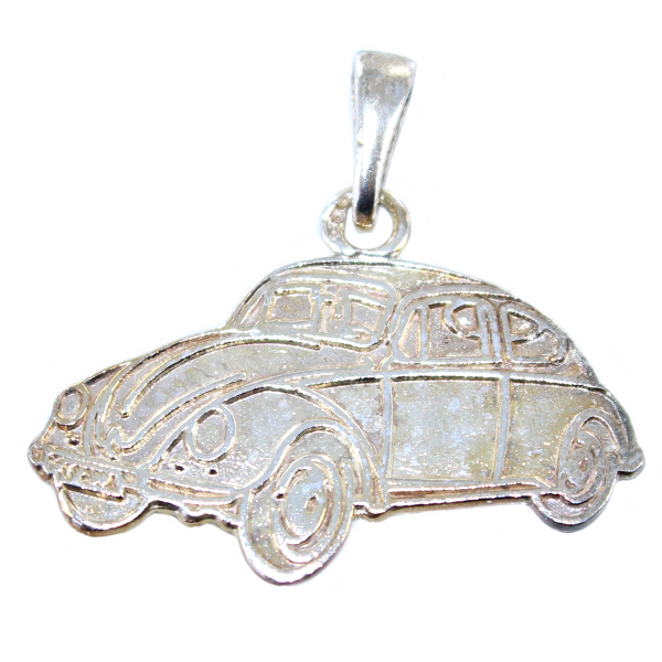 Pendentif Argent Voiture Coccinelle - Plaque gravée 