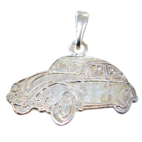 Pendentif Argent Voiture Coccinelle - Plaque gravée 