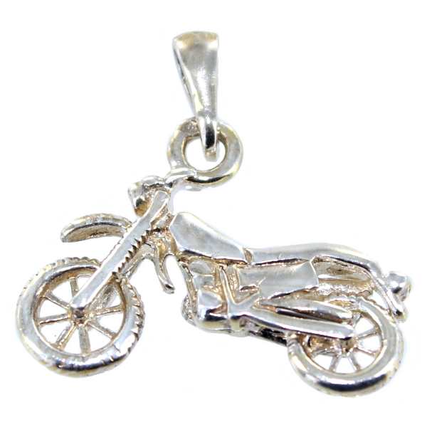 Pendentif Argent Motocross - Taille 1 