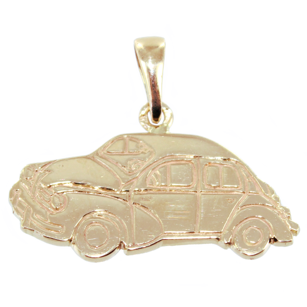 Pendentif Or Jaune Voiture Citroën 4CV - plaque gravée 