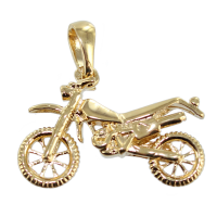 Pendentif Or Jaune Motocross - Taille 2 