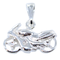 Pendentif Argent Moto - Taille 1 