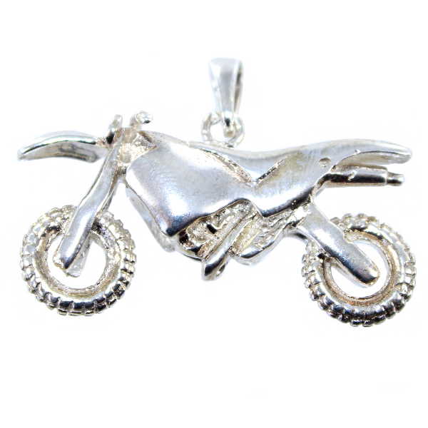 Pendentif Argent Motocross - Taille 3 