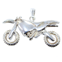 Pendentif Argent Motocross - Taille 3 