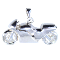 Pendentif Argent Moto - Taille 3 