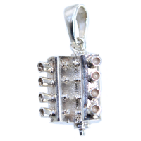 Pendentif Argent Moteur V8 