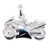 Pendentif Argent Moto - Taille 2 