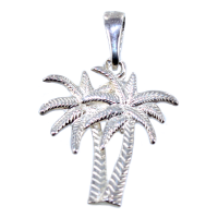 Pendentif Argent Palmiers 