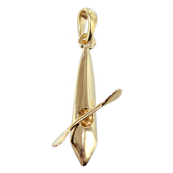 Pendentif Kayak Plaqué Or - Breloque Dorée - Neuf Avec étiquettes - Sans Marque
