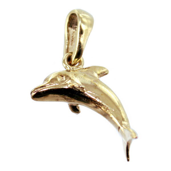 Pendentif Or Jaune Dauphin - Volume Taille 1 