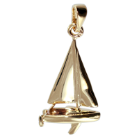 Pendentif Or Jaune Voilier - Taille 2 