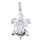 Pendentif Argent Tortue de mer - Taille 2 