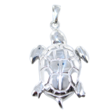 Pendentif Argent Tortue de mer - Taille 3 