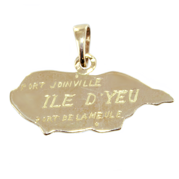 Pendentif Or Jaune Carte Ile d'Yeu 