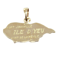 Pendentif Or Jaune Carte Ile d'Yeu 