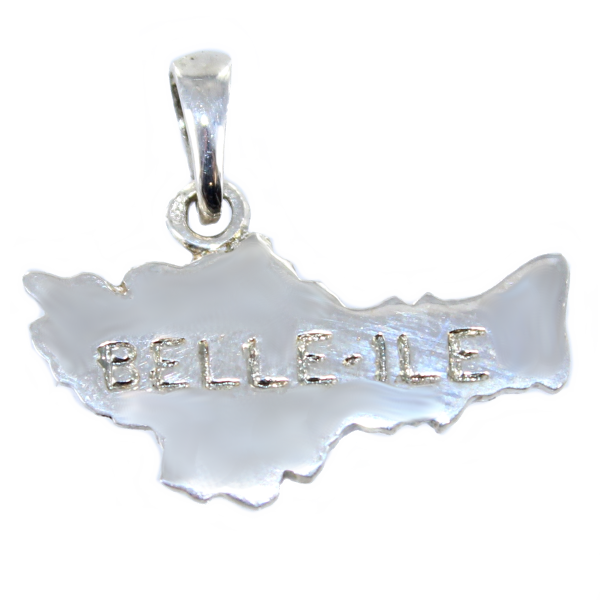 Pendentif Argent Carte Ile de Belle-Île 