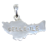 Pendentif Argent Carte Ile de Belle-Île 