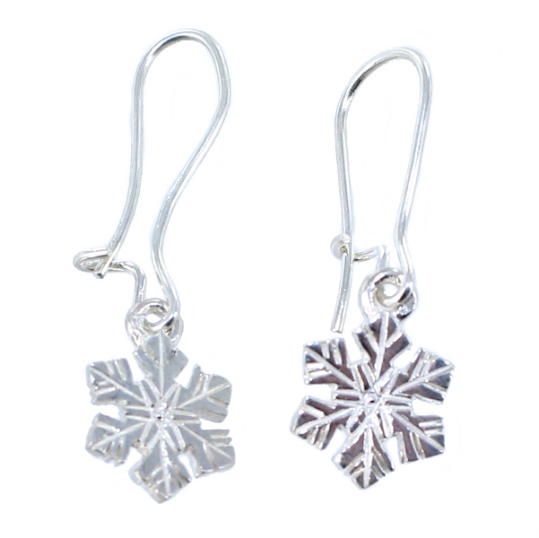 Boucles d'oreilles Argent Etoile de neige 